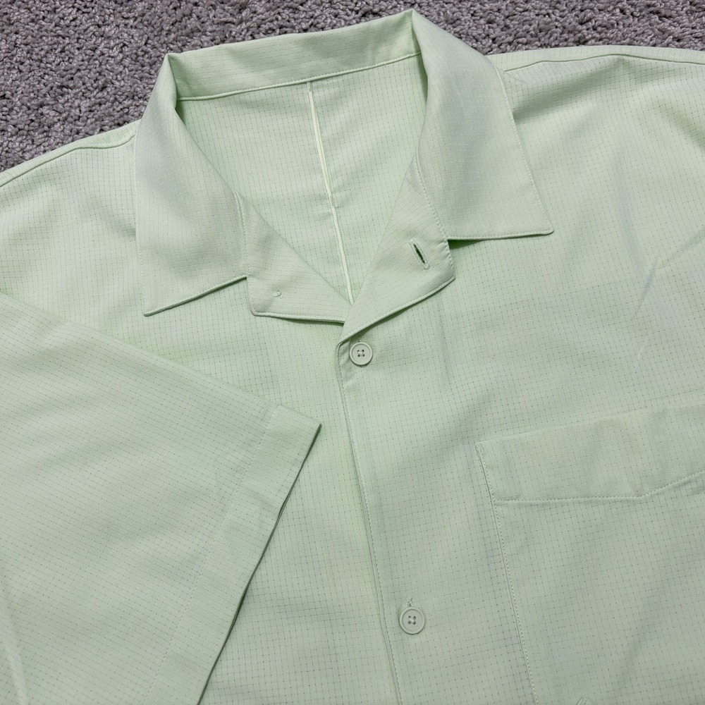 Lululemon Airing Easy Camp Collar Shirt Pocket Short Sleeve Light Green Men XXL?